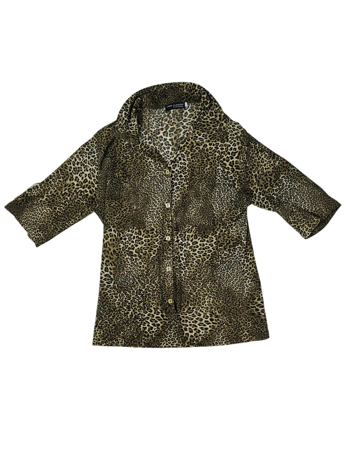 Sara Glenzer Leopard Shirt l Size Small GEMS CLOTHING