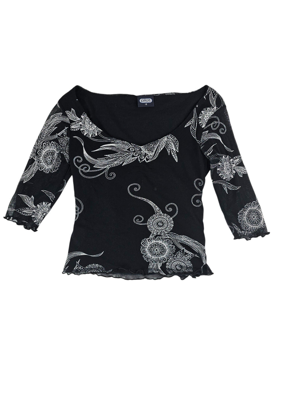 Pilot Long-Sleeve Blouse l Size Small GEMS CLOTHING