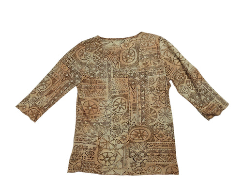 Andrea Mare Vintage Y2k Transparent 3/4 Sleeve Top l Size Medium / One Size