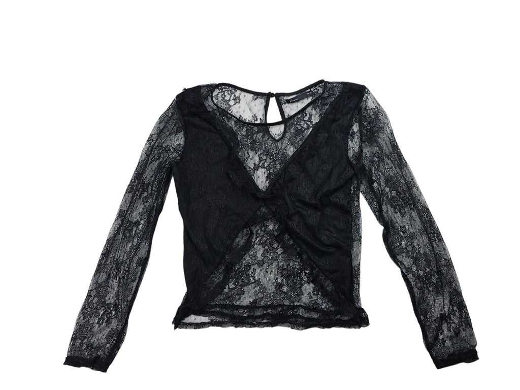 Transparent Y2K Vintage Lace Top l Size Size Small