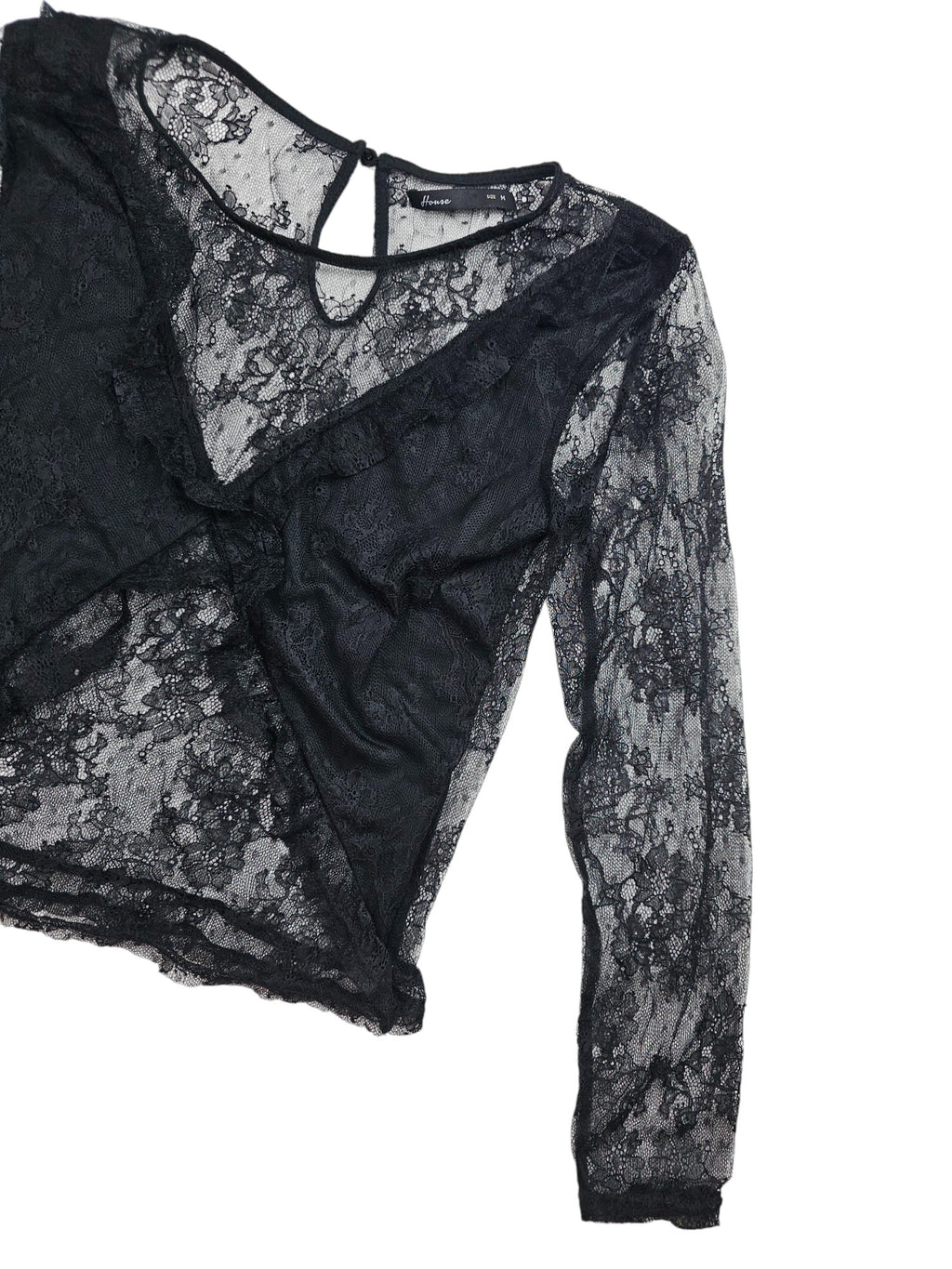 Transparent Y2K Vintage Lace Top l Size Size Small
