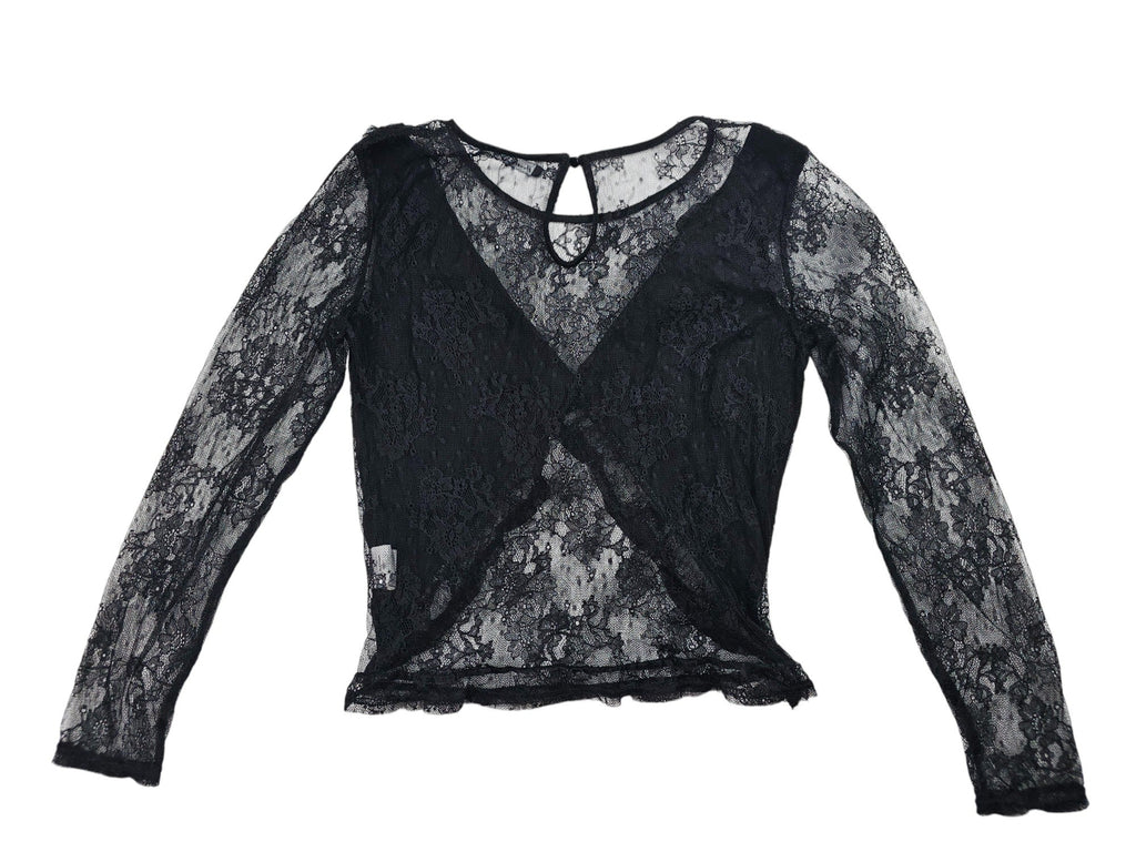 Transparent Y2K Vintage Lace Top l Size Size Small