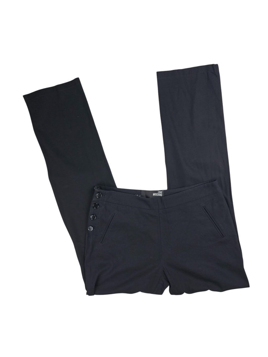 MOSCHINO Viscose & Wool Black Trousers l Size Small