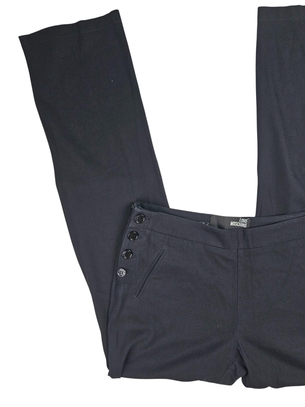 MOSCHINO Viscose & Wool Black Trousers l Size Small