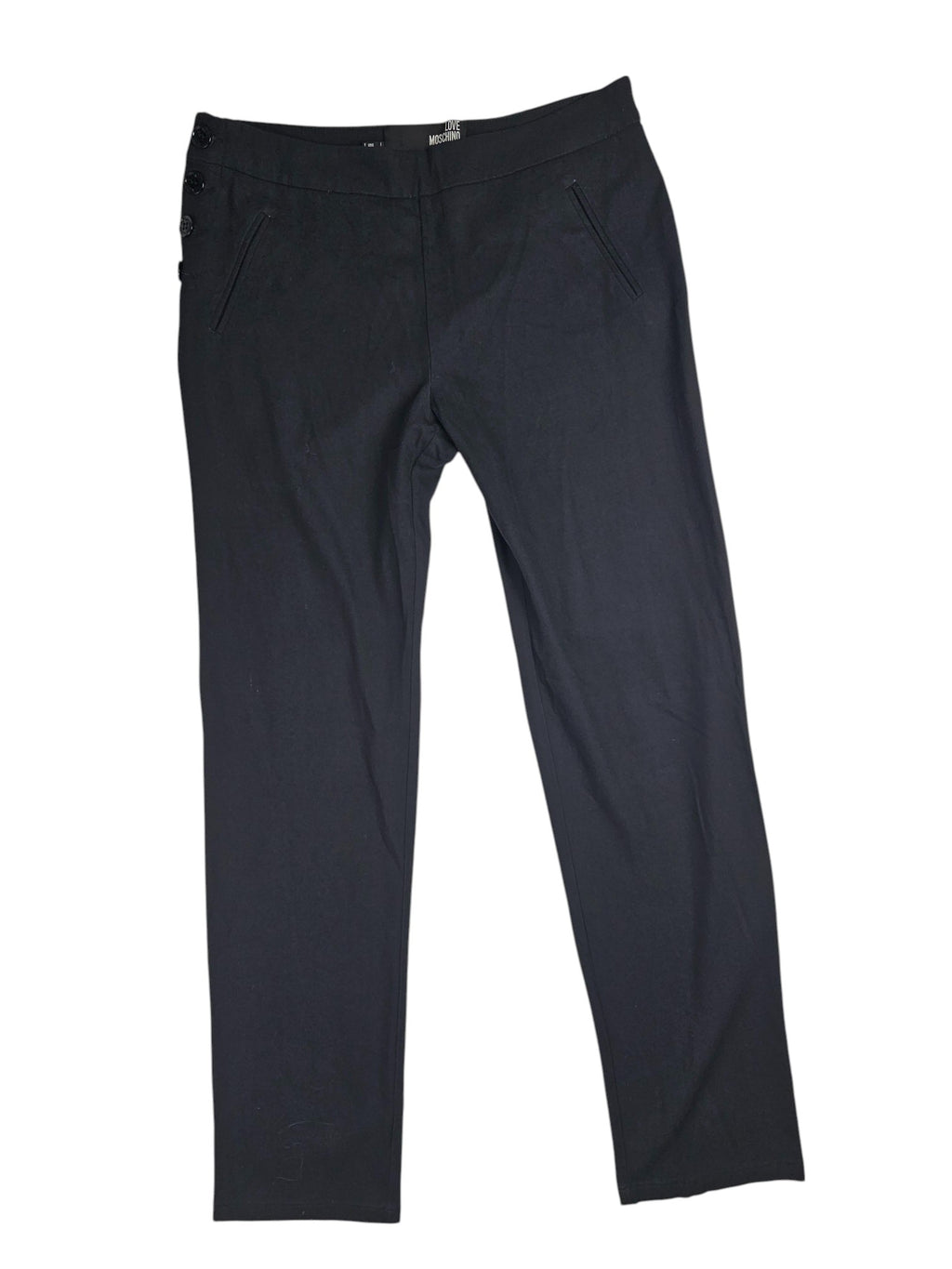MOSCHINO Viscose & Wool Black Trousers l Size Small