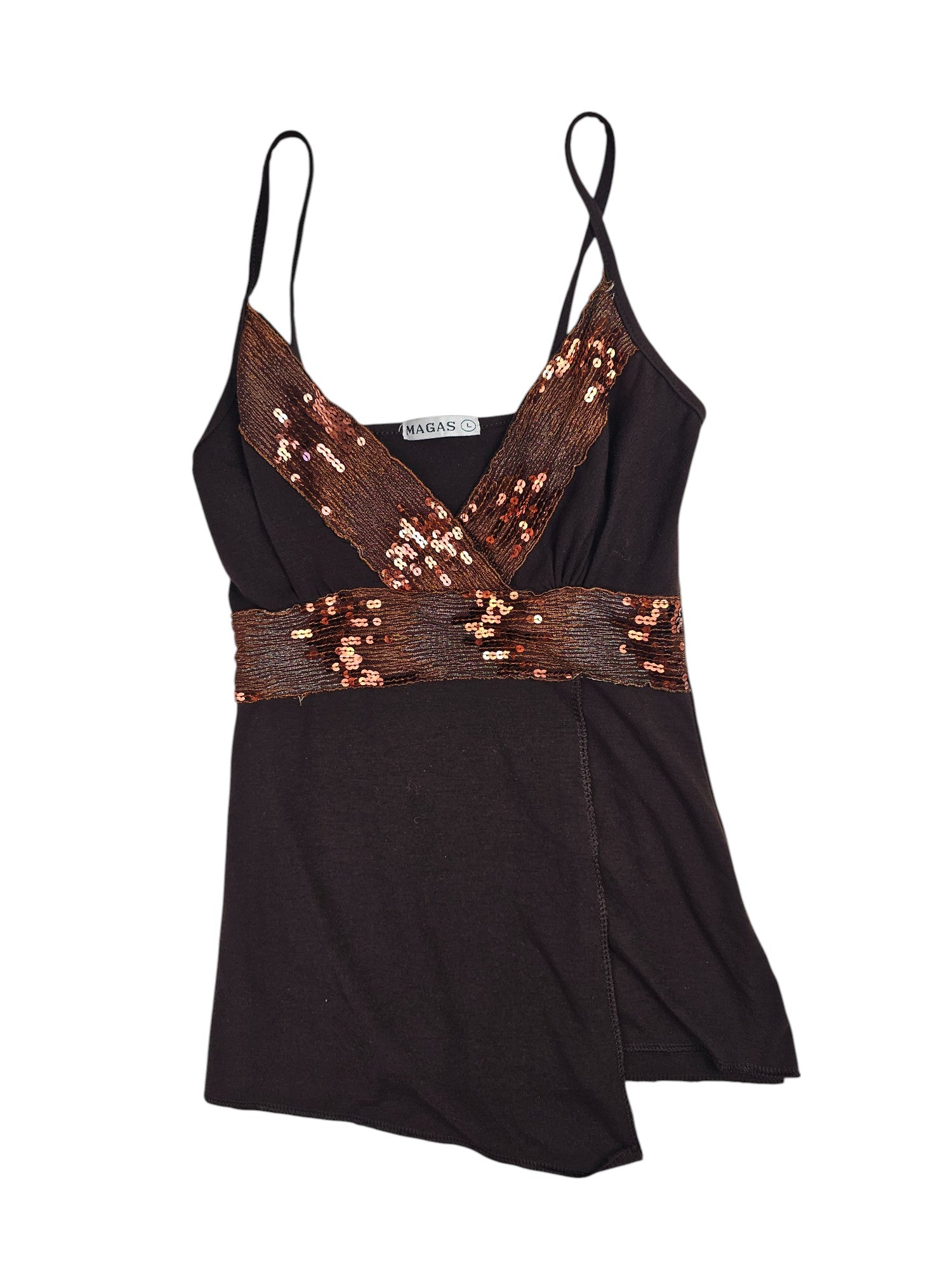 MAGAS Vintage Y2K Sequin 2000s Top l Size XS/S