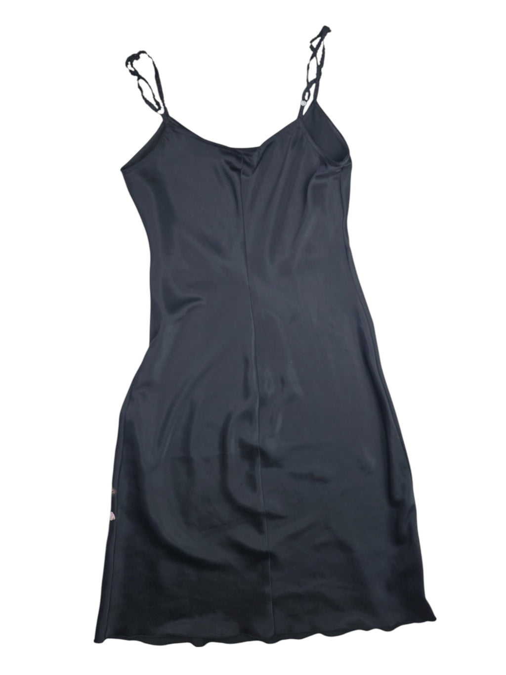 Pinko Black Floral Slip Dress - Hand Painted l Size Small