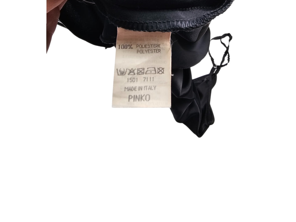 Pinko Black Floral Slip Dress - Hand Painted l Size Small